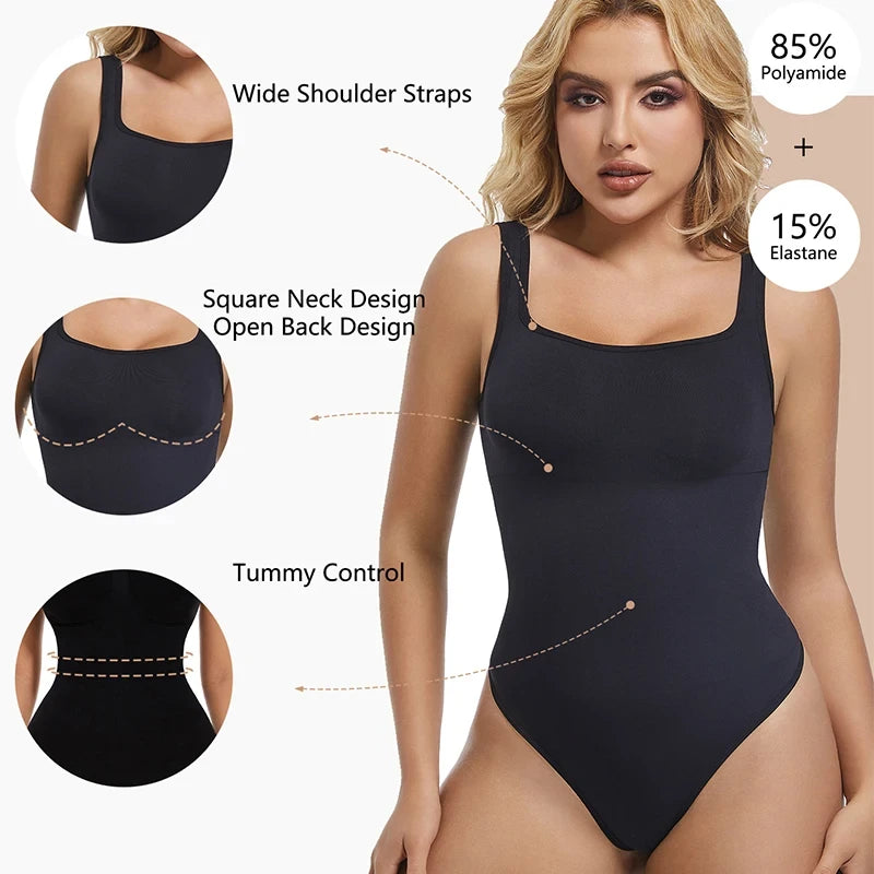 Tummy Control Thong Bodysuit