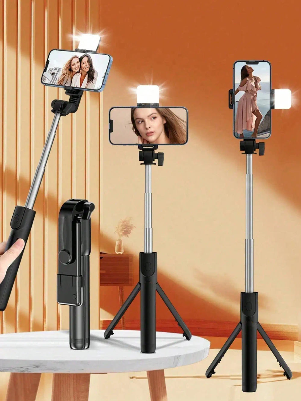 Selfie Stick Tripod LED